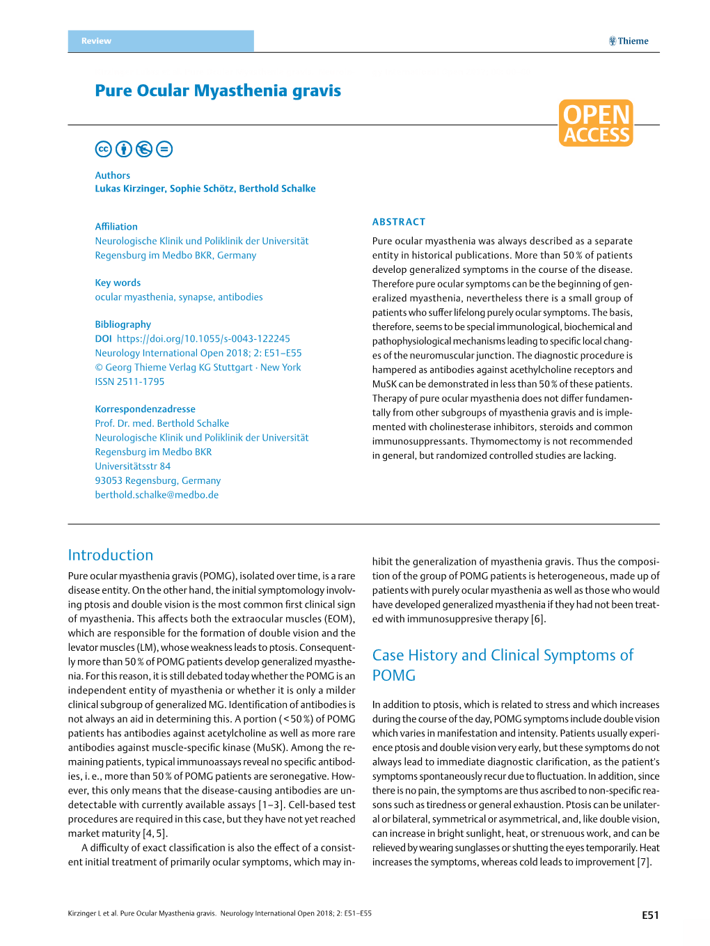 Pure Ocular Myasthenia Gravis