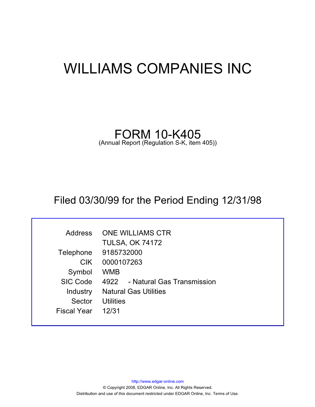 Williams Companies Inc