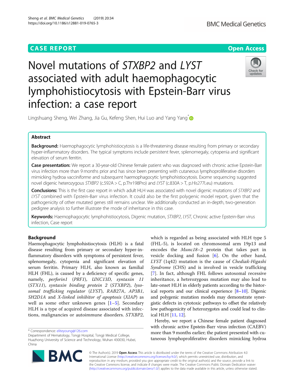 Novel Mutations of STXBP2 and LYST Associated with Adult