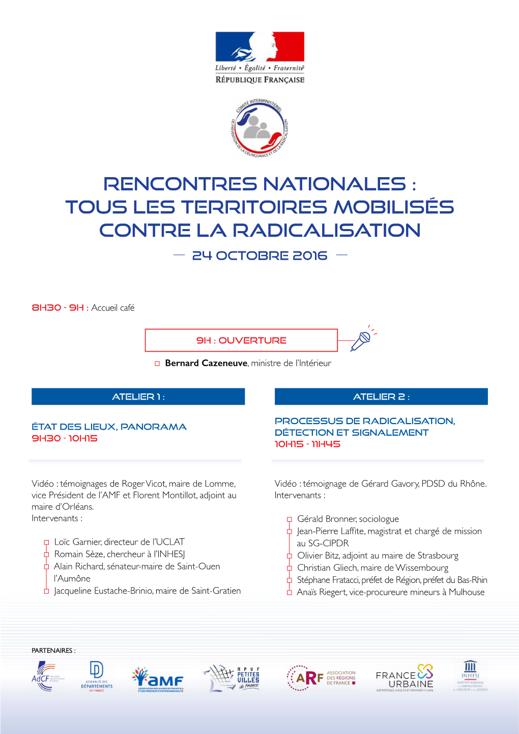 Les Territoires Mobilisés Contre La Radicalisation 24 Octobre 2016