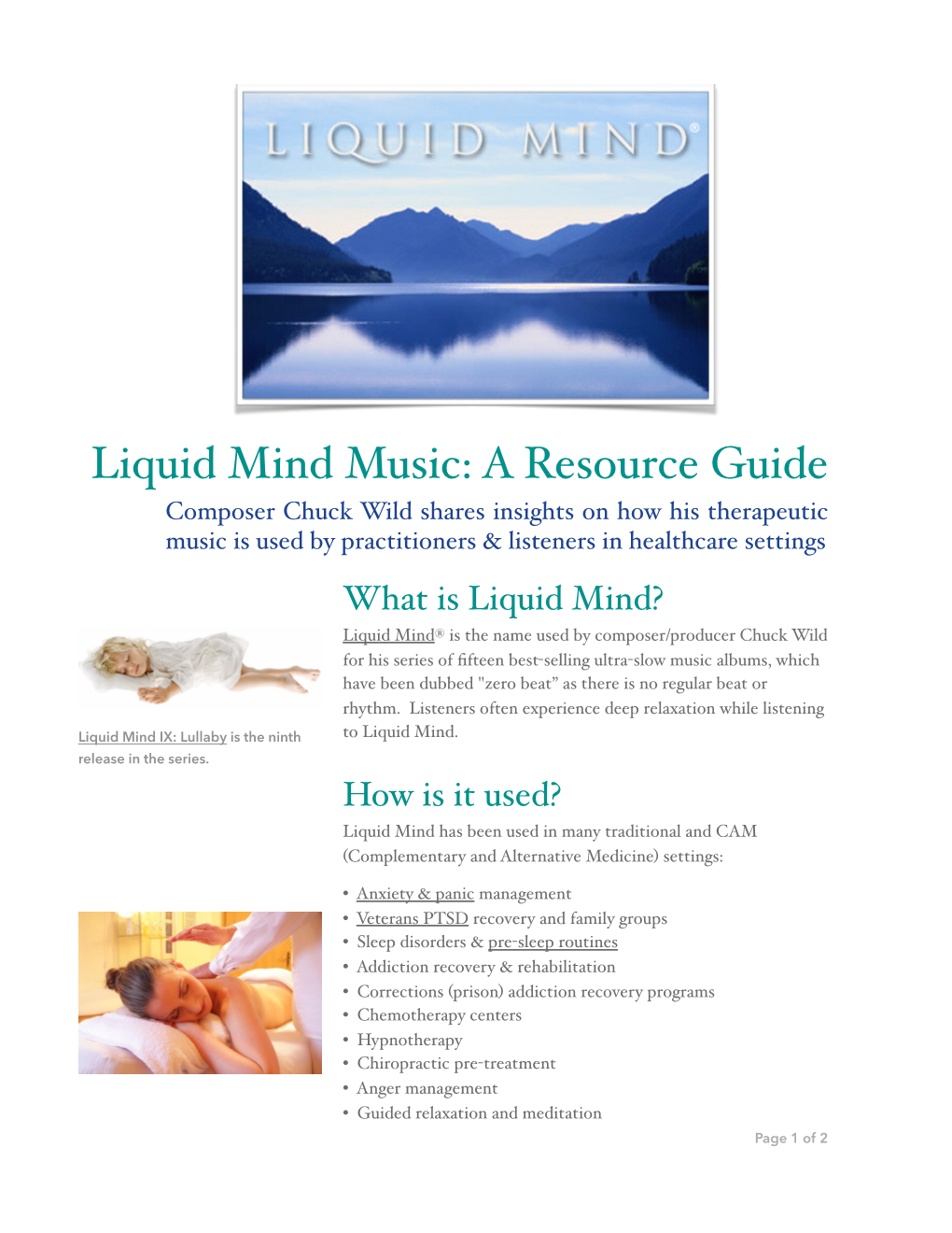 Liquid Mind Music: a Resource Guide