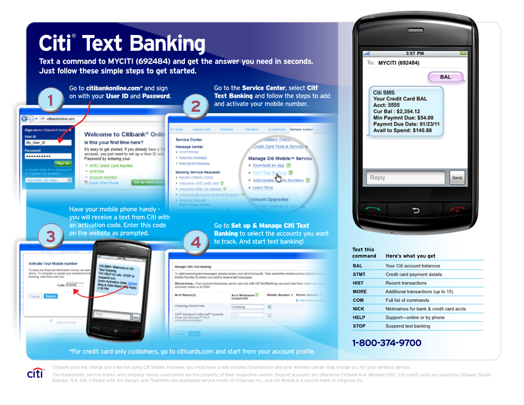 Citi Text Banking