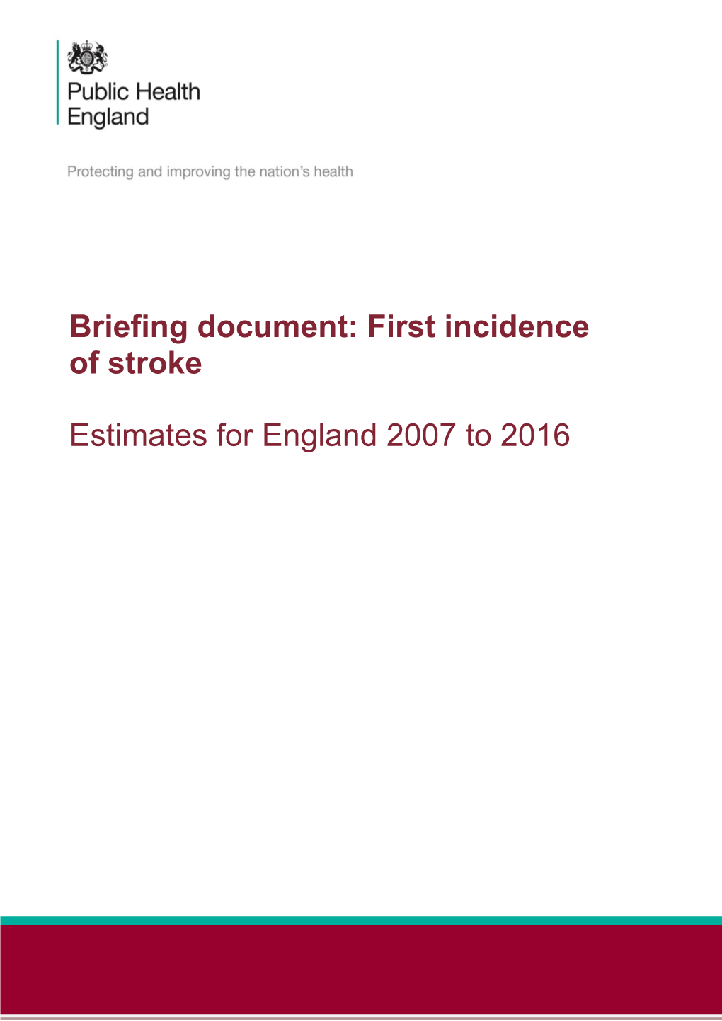 Briefing Document: First Incidence of Stroke