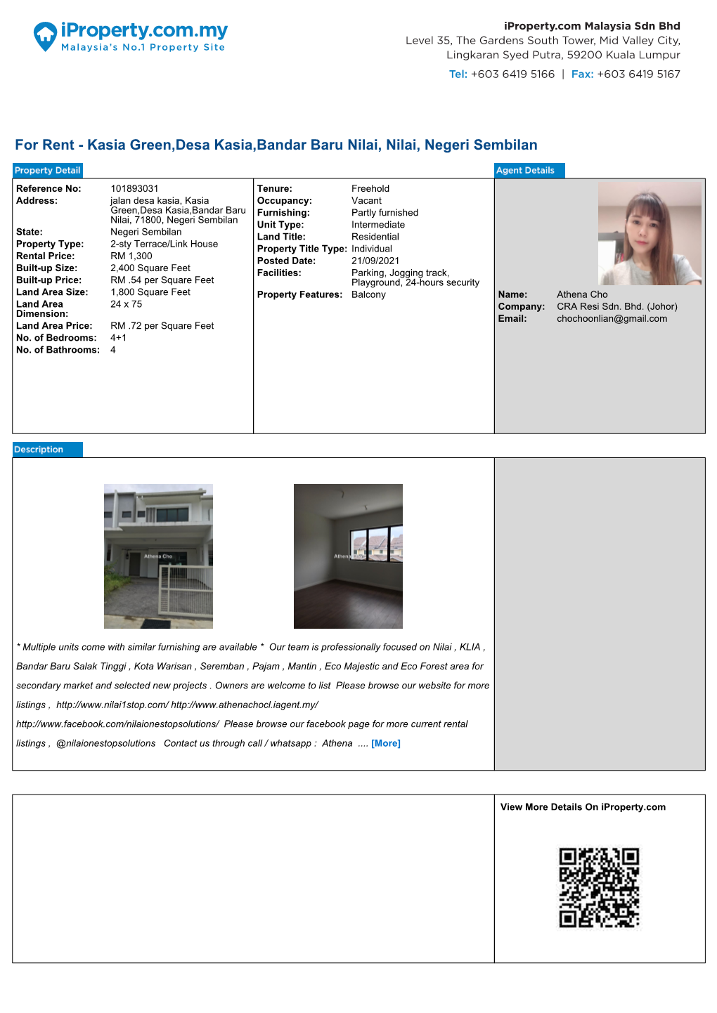 For Rent - Kasia Green,Desa Kasia,Bandar Baru Nilai, Nilai, Negeri Sembilan