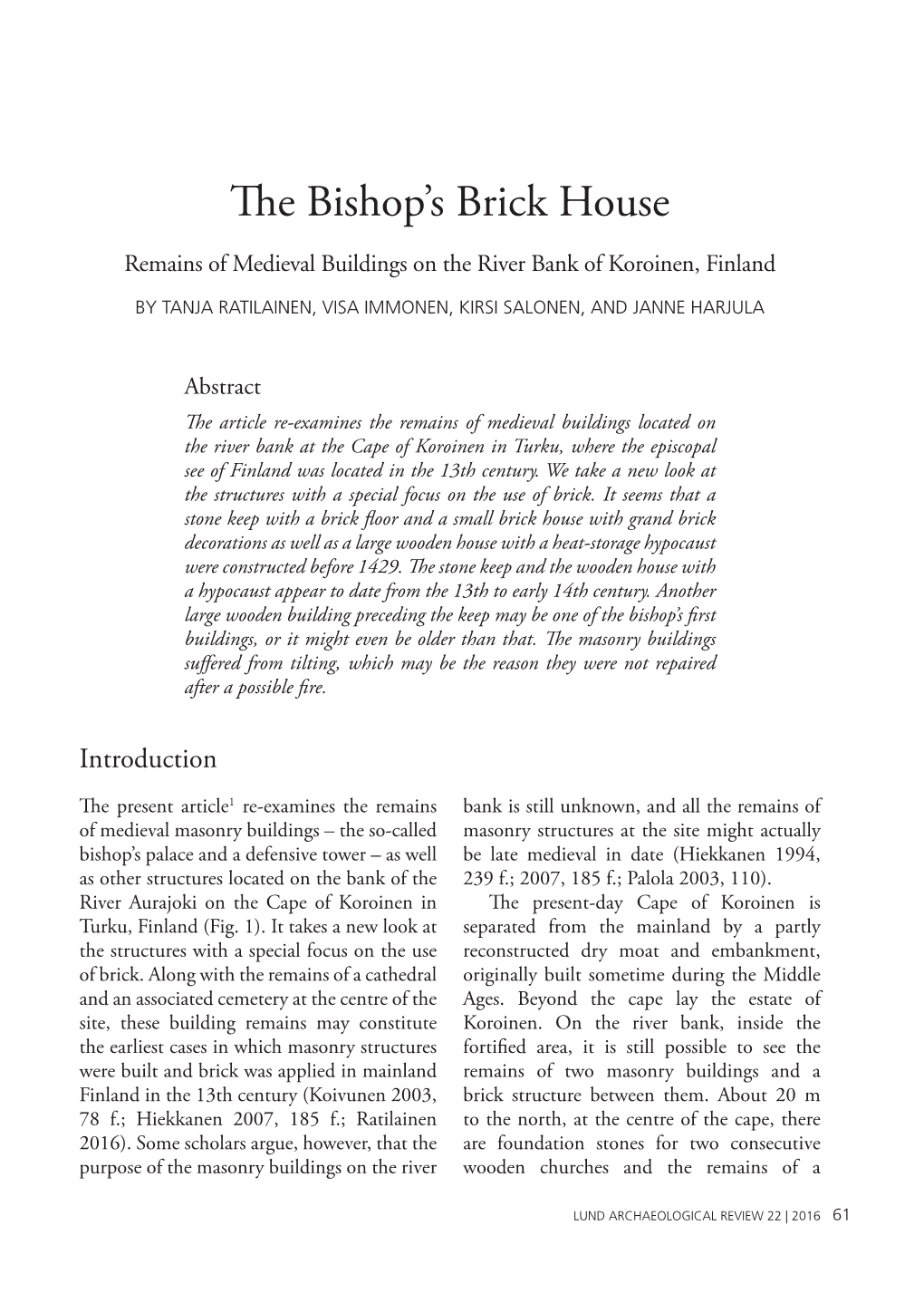 The Bishop's Brick House