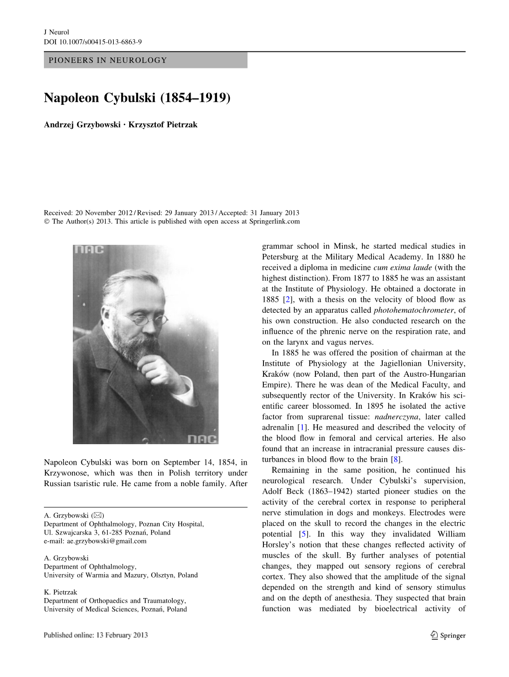 Napoleon Cybulski (1854–1919)