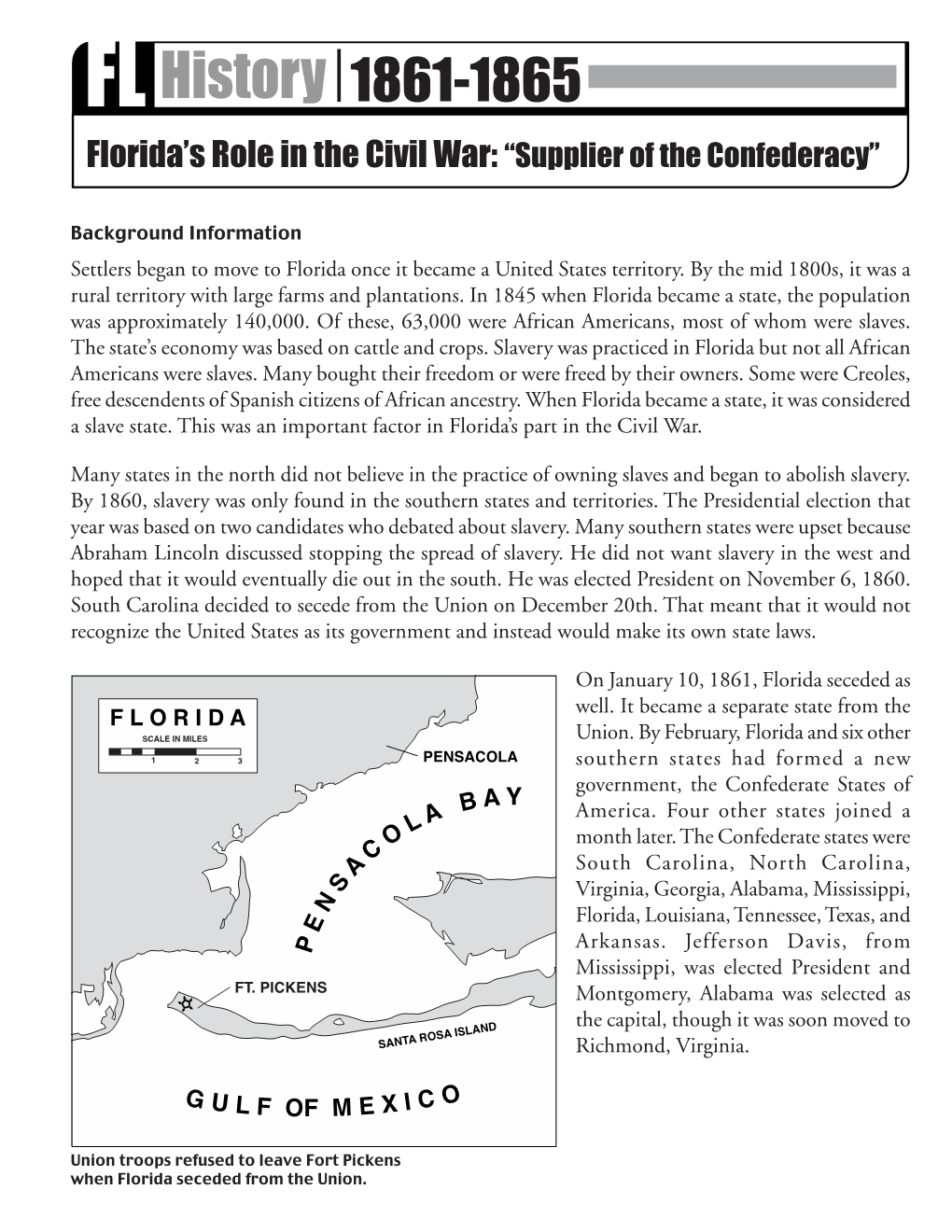 Florida's Role in the Civil