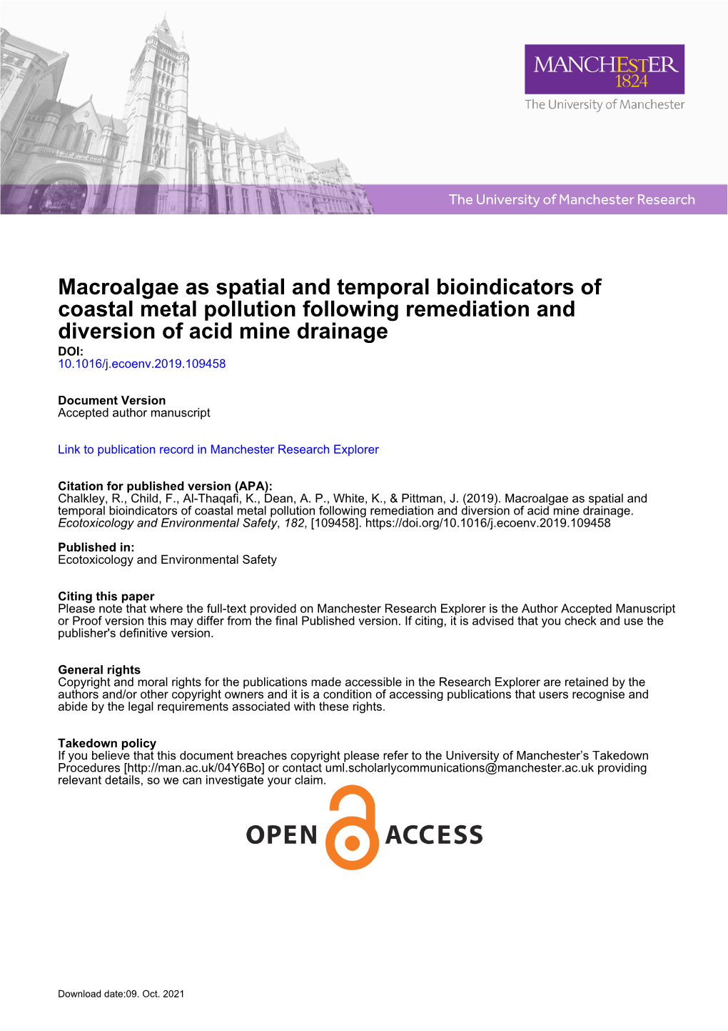 Chalkley Et Al Paper Revision