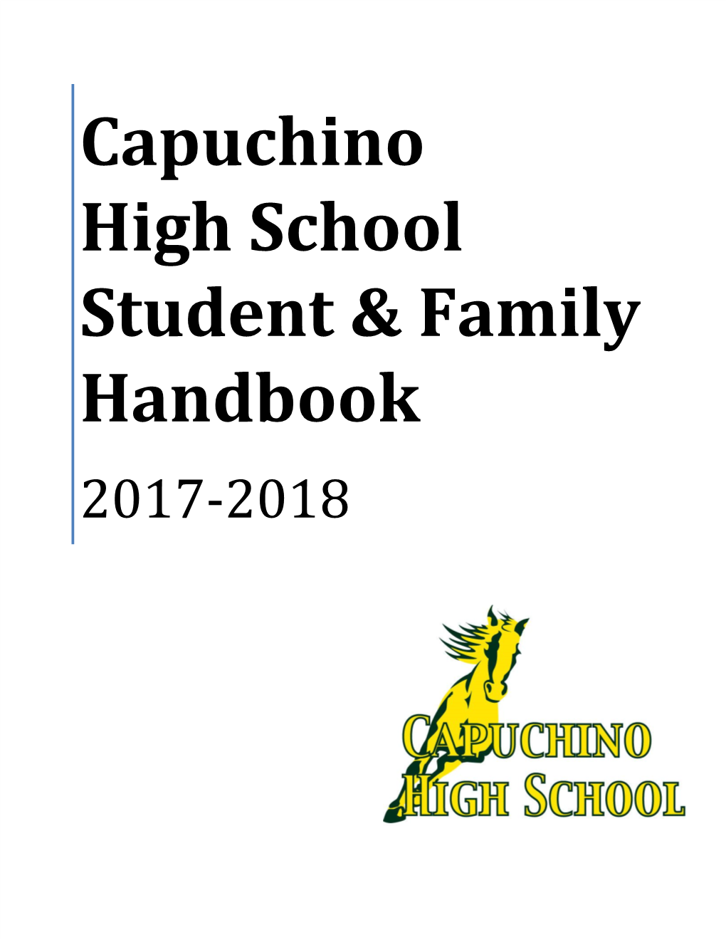 Capuchino High School Student & Family Handbook