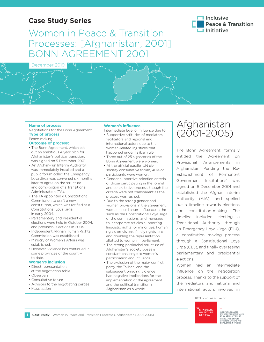 Afghanistan, 2001] BONN AGREEMENT 2001 December 2019