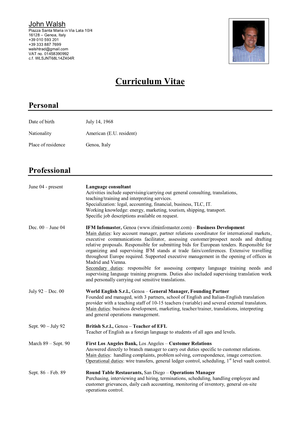 Curriculum Vitae