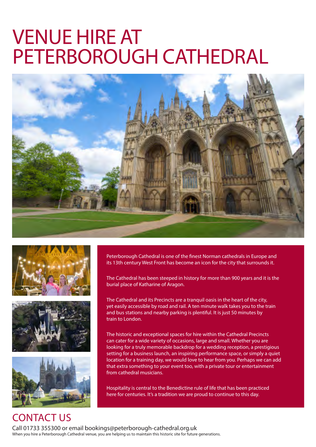 Venue Hire at Peterborough Cathedral