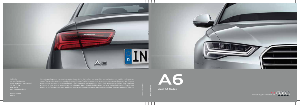 Audi A6 Sedan Brochure 2015