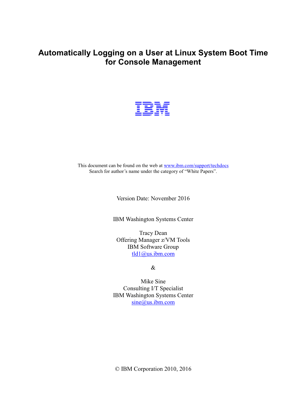 Automatically Logging on a User at Linux System Boot Time for Console Management