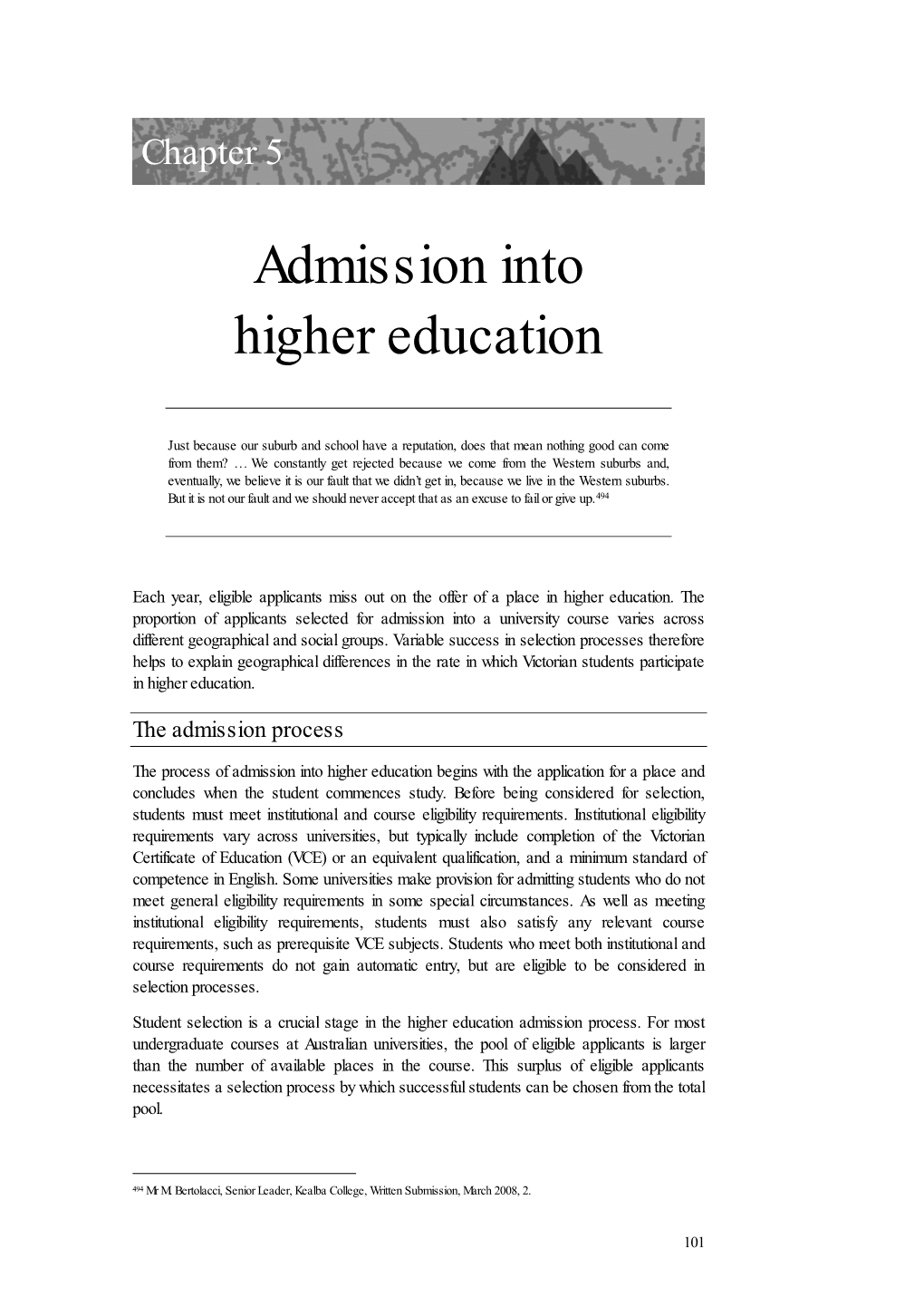 Chapter 5 Admission Into Higher Education 306.77 Kb