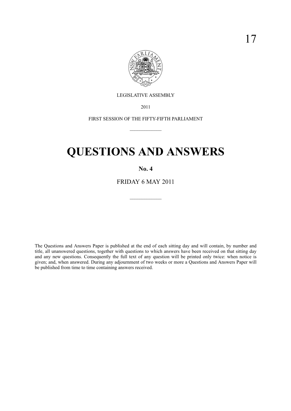 Questions and Answers 17