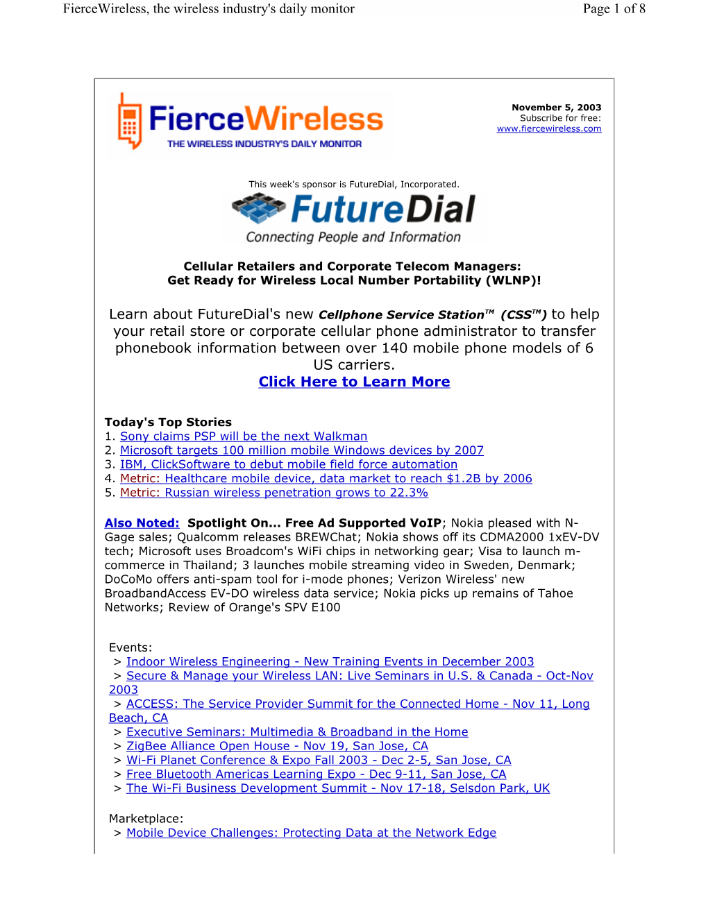 Learn About Futuredial's New Cellphone Service Stationtm