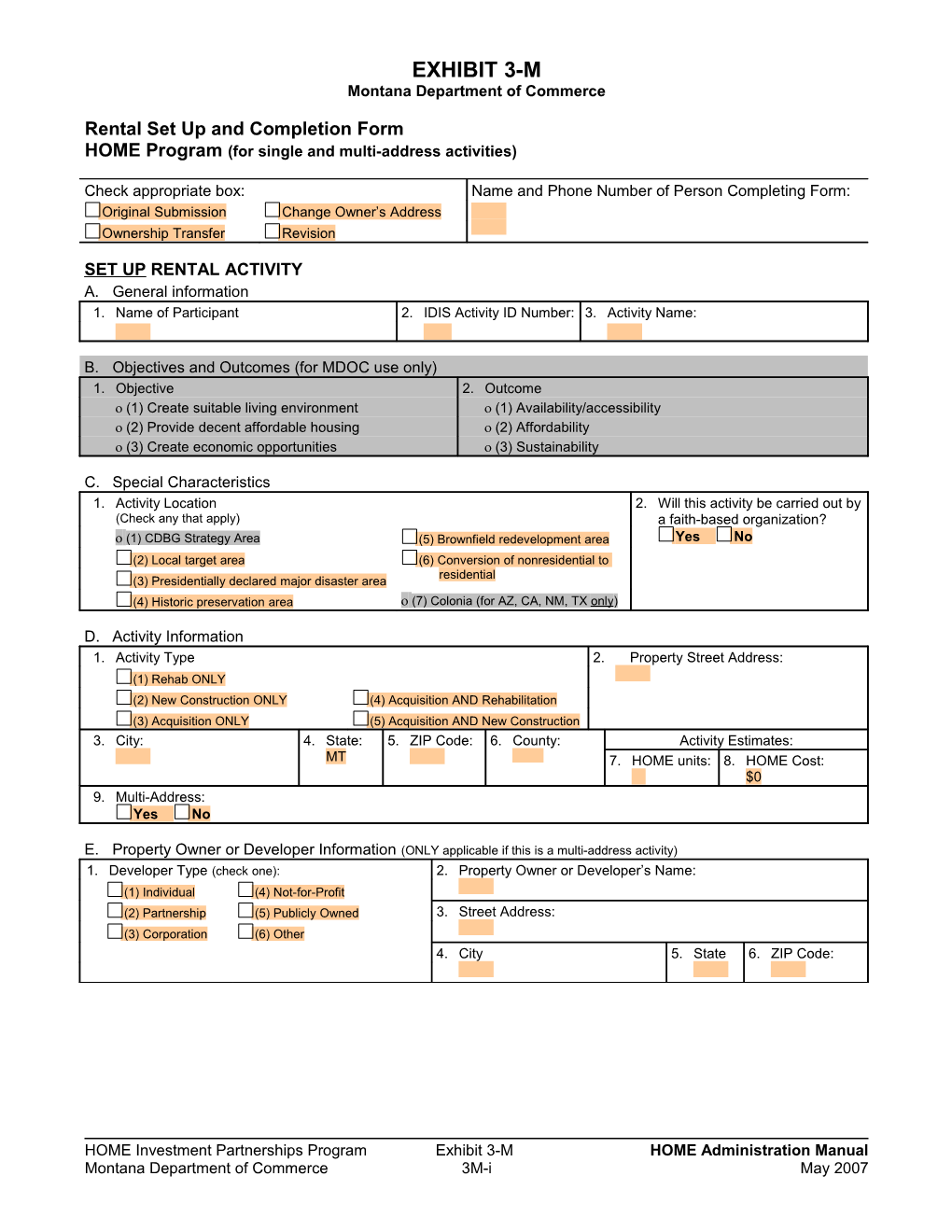 Homebuyer Set Up And Completion Form