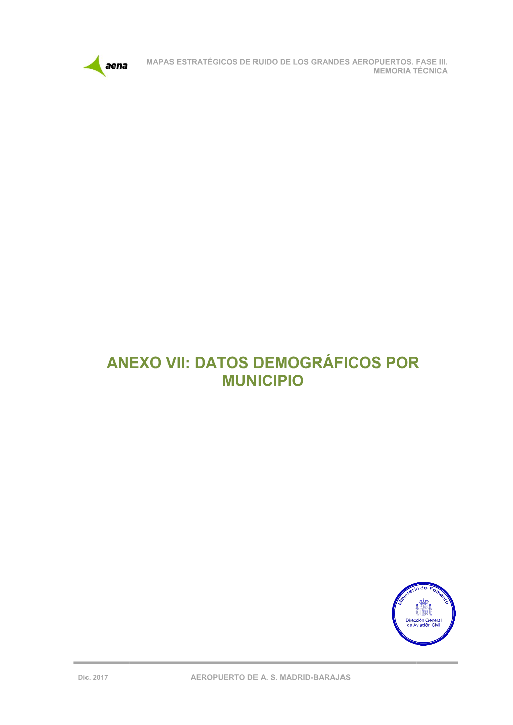 Anexo Vii: Datos Demográficos Por Municipio