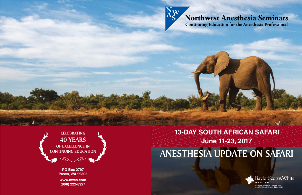 Anesthesia Update on Safari