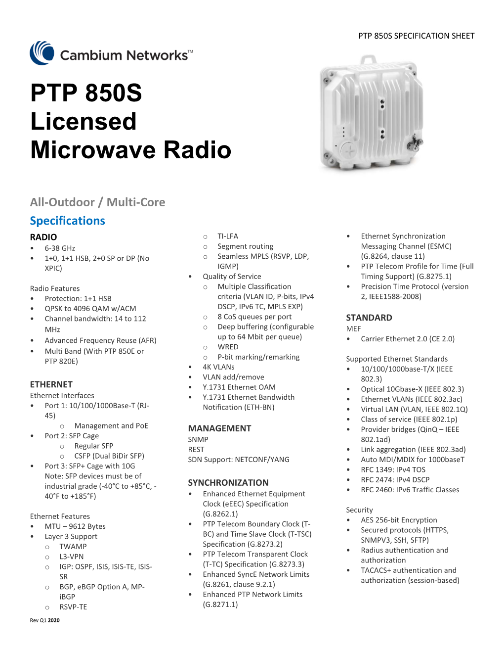 Ptp-850S-Q12020