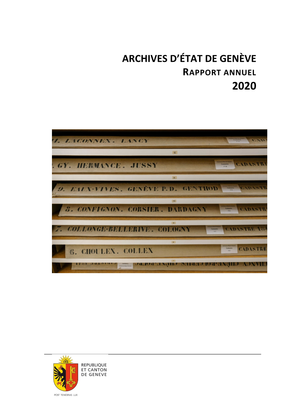 Archives D'état De Genève Rapport Annuel