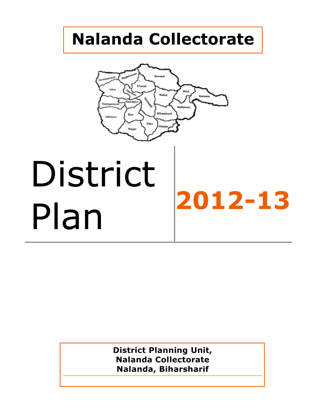 Nalanda Annual District Plan 2012-13