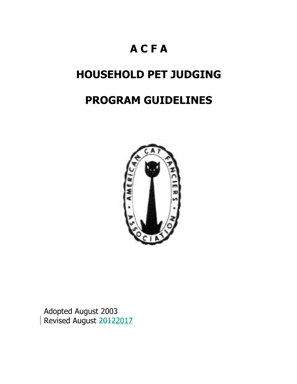 Household Pet Judging