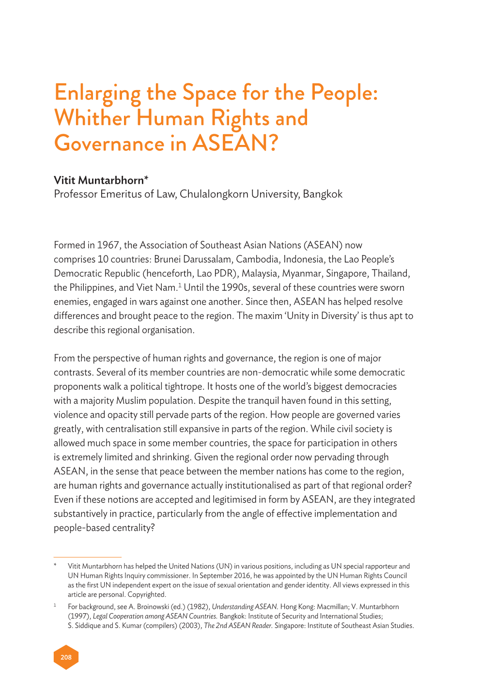 Whither Human Rights and Governance in ASEAN?