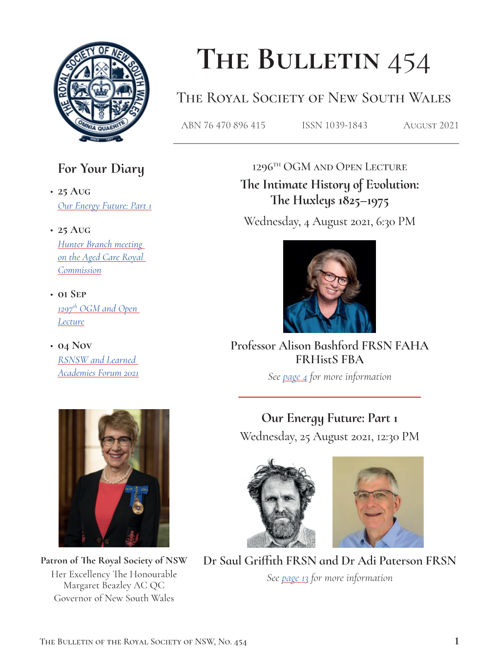 The Bulletin 454 the Royal Society of New South Wales