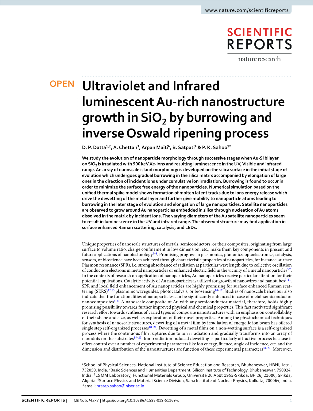 Ultraviolet and Infrared Luminescent Au-Rich Nanostructure Growth in Sio2 by Burrowing and Inverse Oswald Ripening Process D