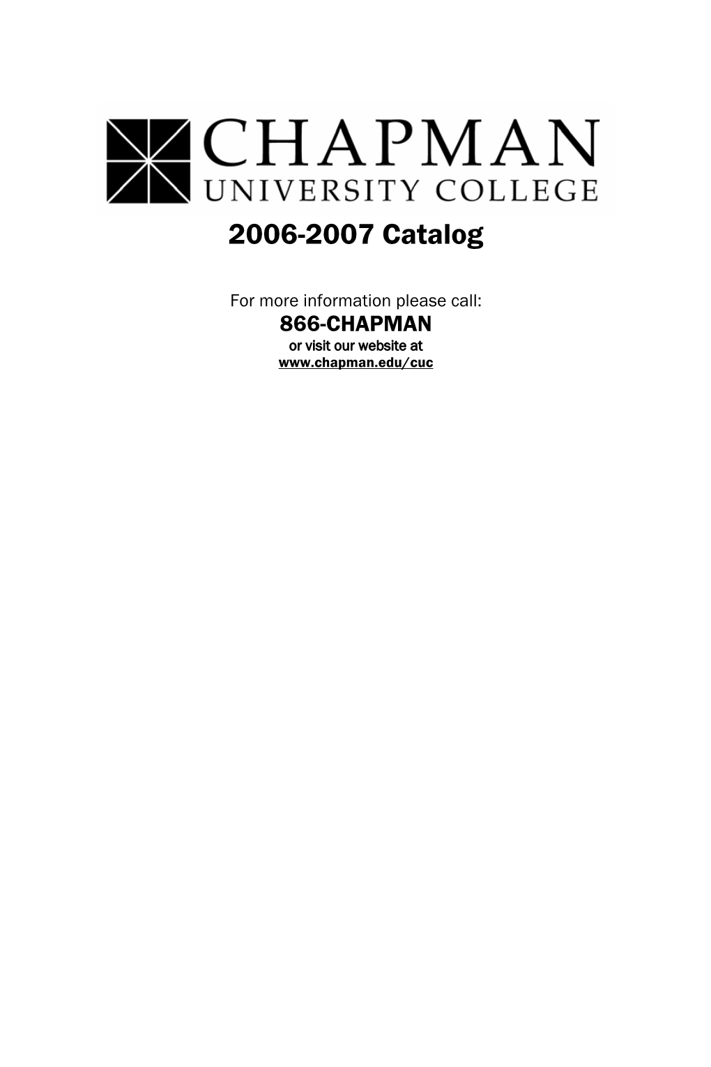 Chapman University 20076-2007
