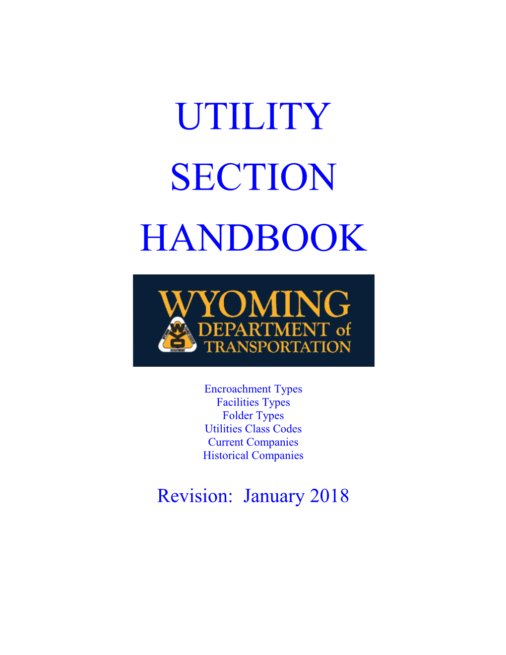 Utility Section Handbook