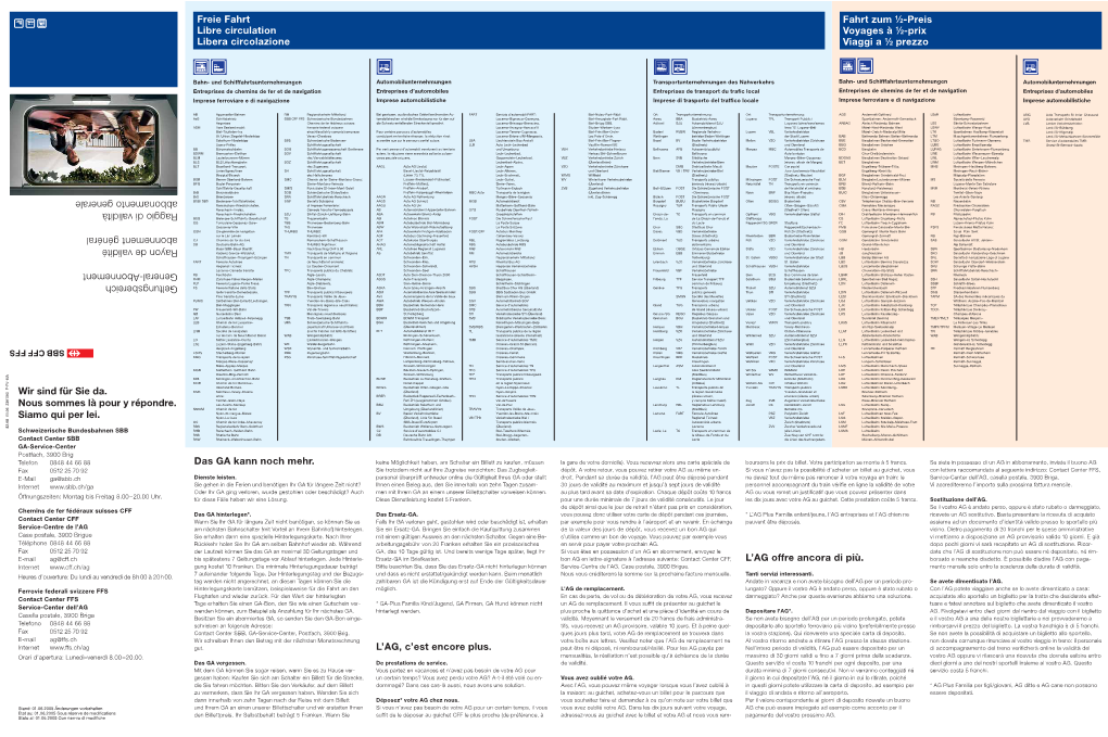 Freie Fahrt Libre Circulation Libera Circolazione Fahrt Zum 1⁄2-Preis Voyages À 1⁄2-Prix Viaggi a 1⁄2 Prezzo Wir Sind Fü