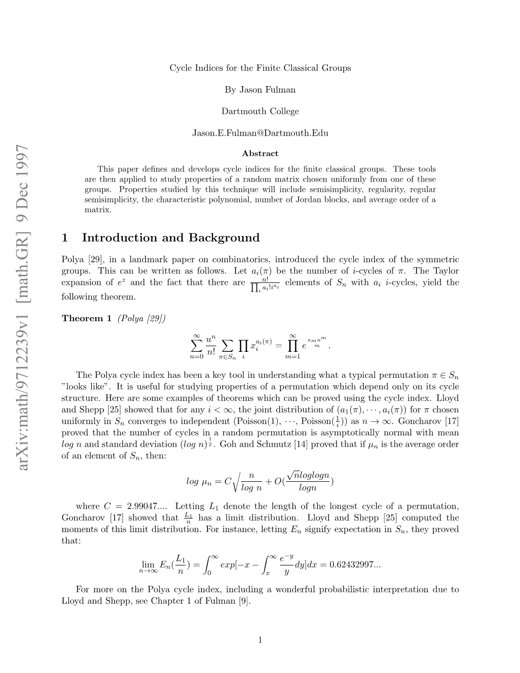 [Math.GR] 9 Dec 1997