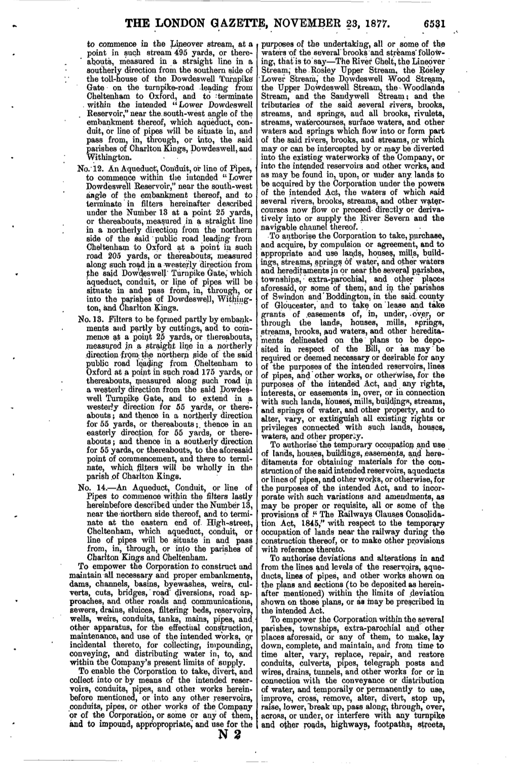 The London Gazette, November 23, 1877. 6531
