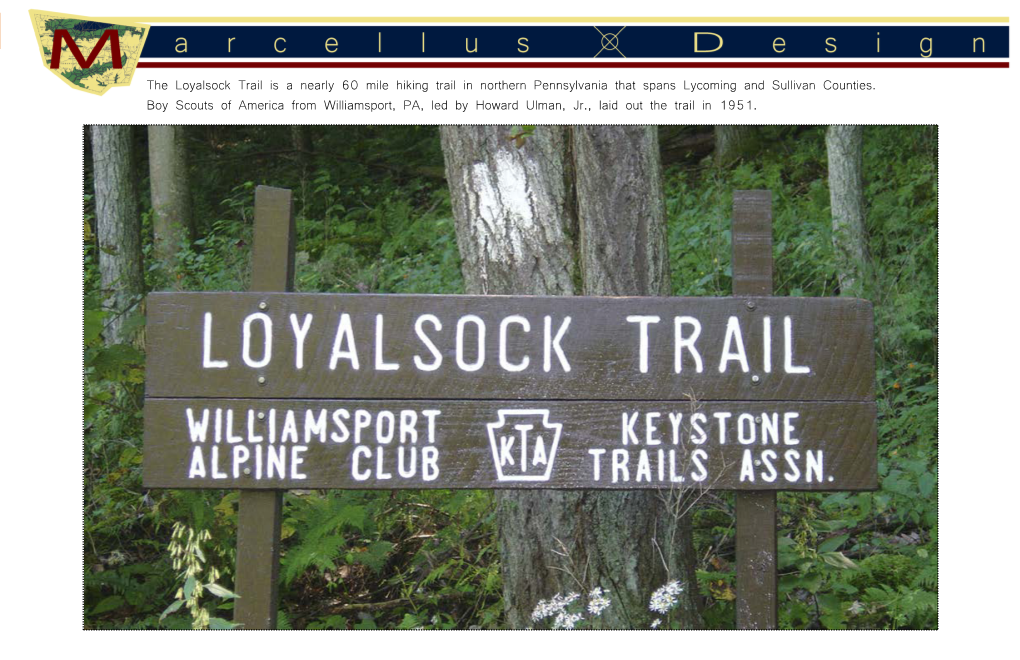 Protecting the Loyalsock Trail Would Be Establishing It As a National Recreation Trail