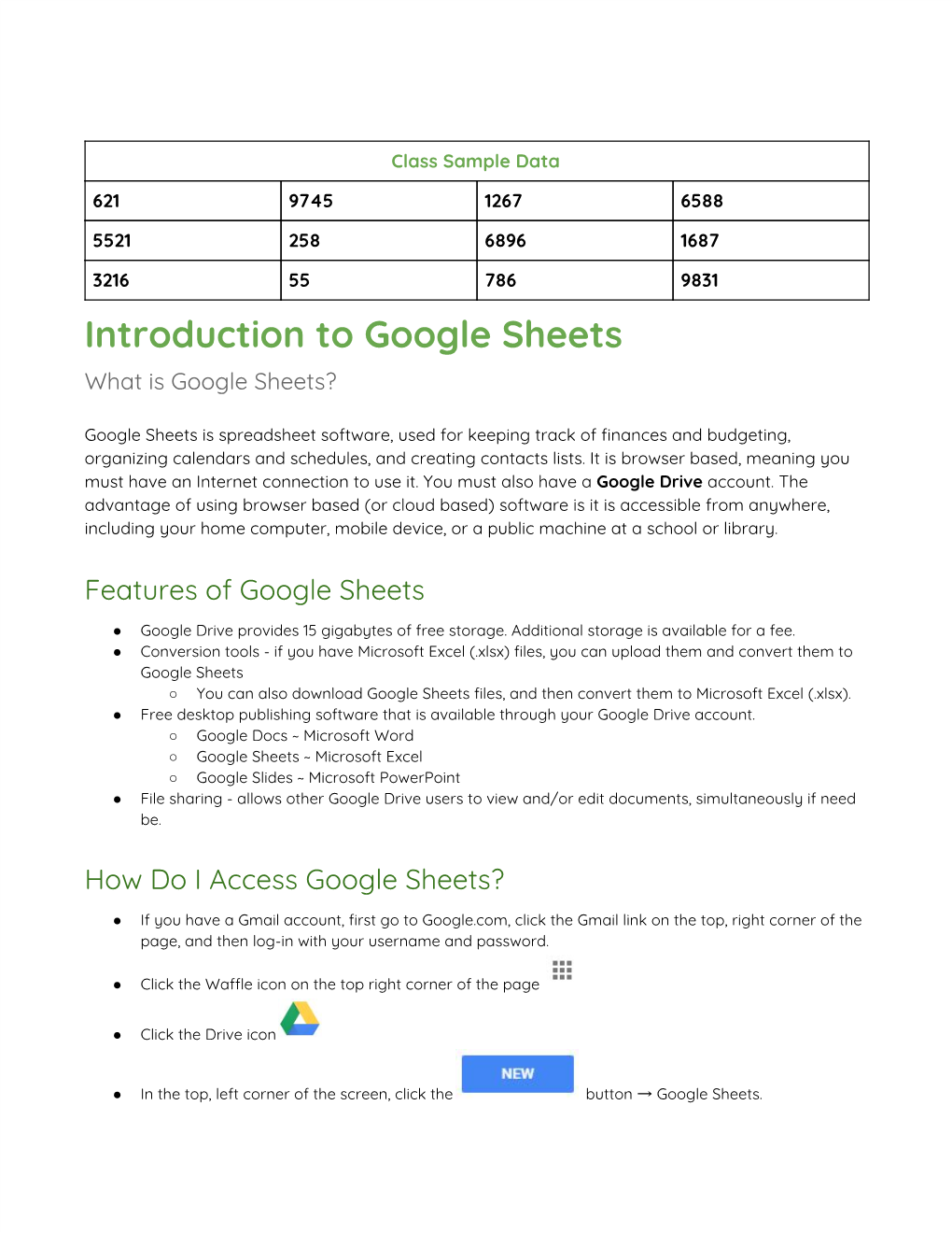 Introduction to Google Sheets What Is Google Sheets?