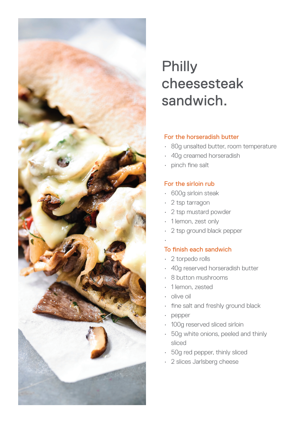 Philly Cheesesteak Sandwich