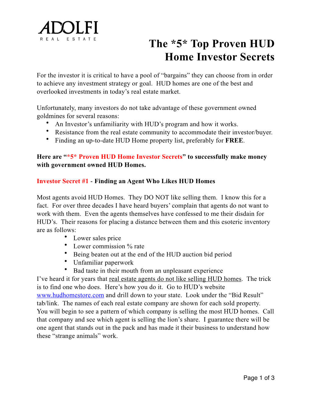 8-5Top HUD Home Investor Secrets