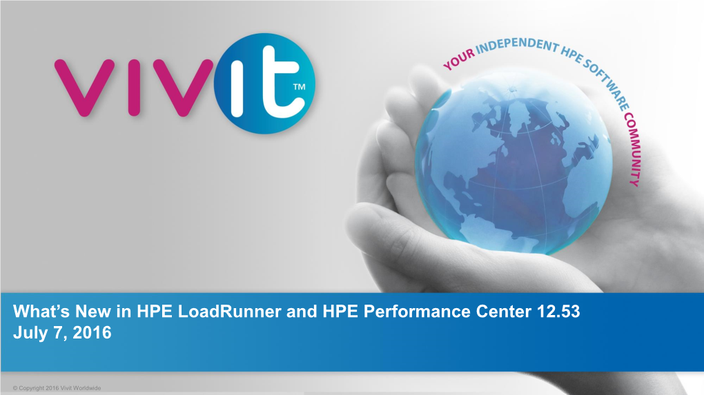 What's New in HPE Loadrunner and HPE Performance Center 12.53