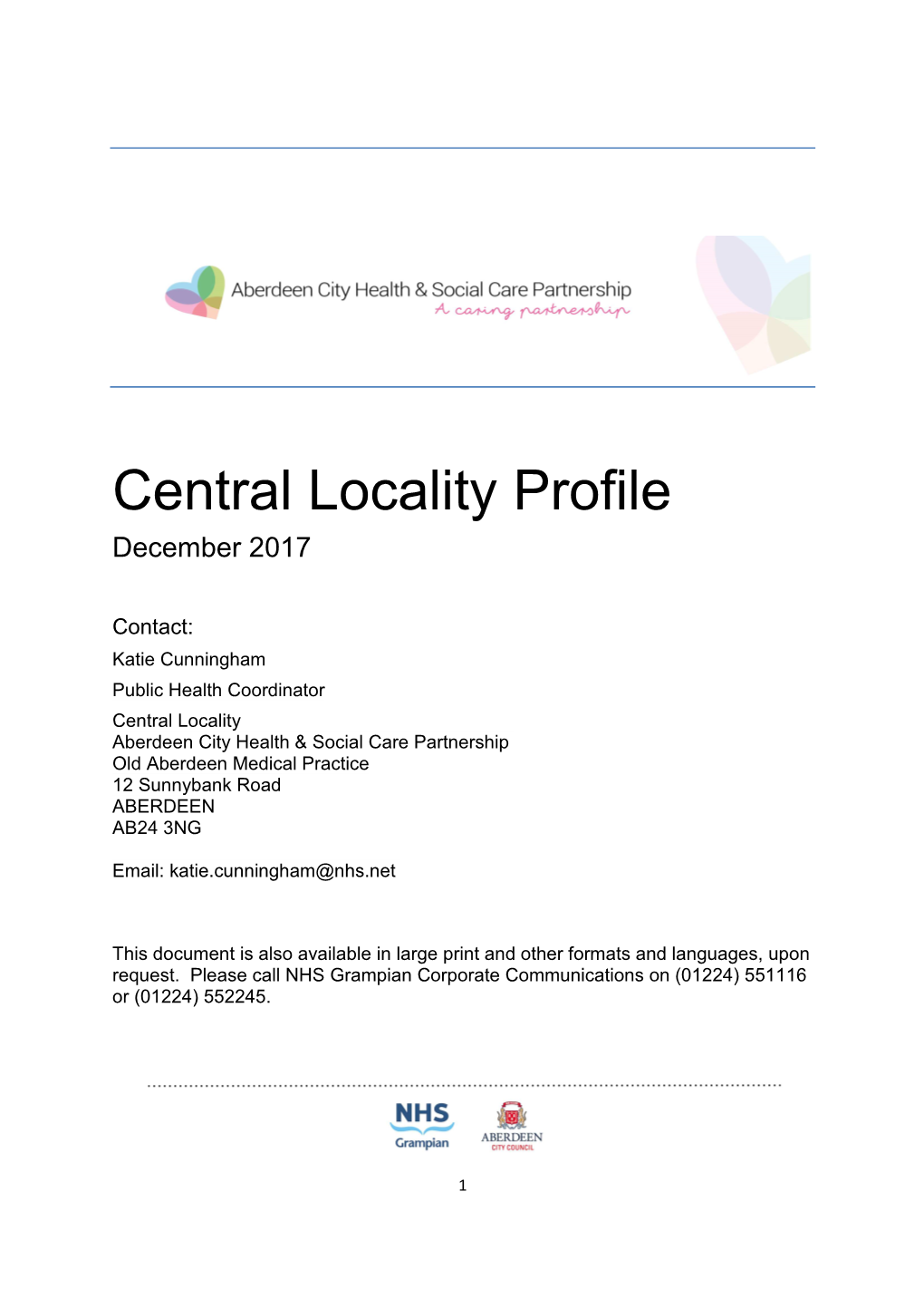 Central Locality Profile December 2017