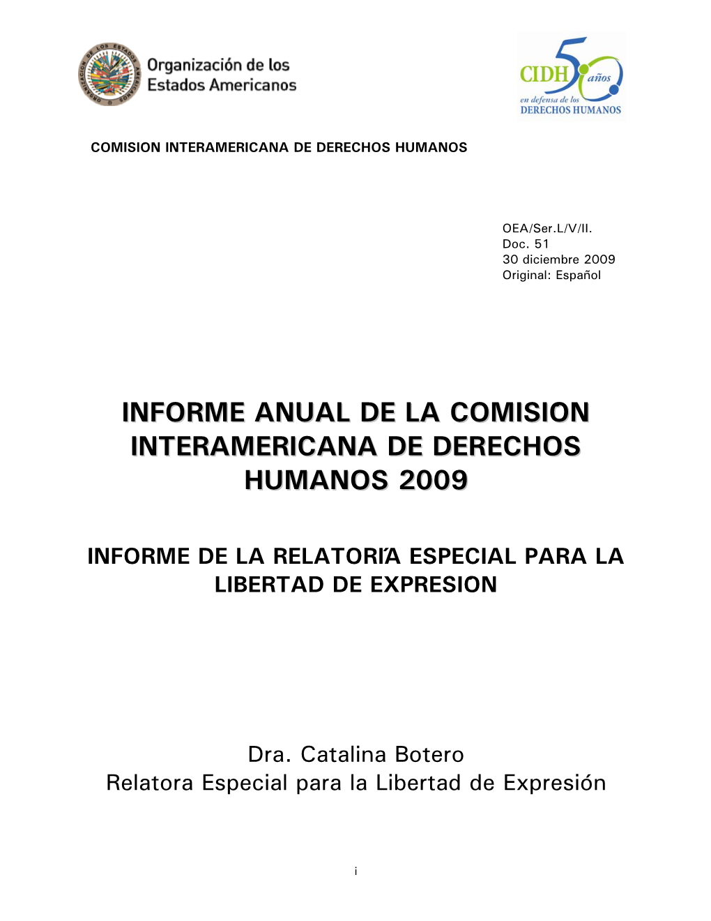 Informe Anual De La Comisión Interamericana De