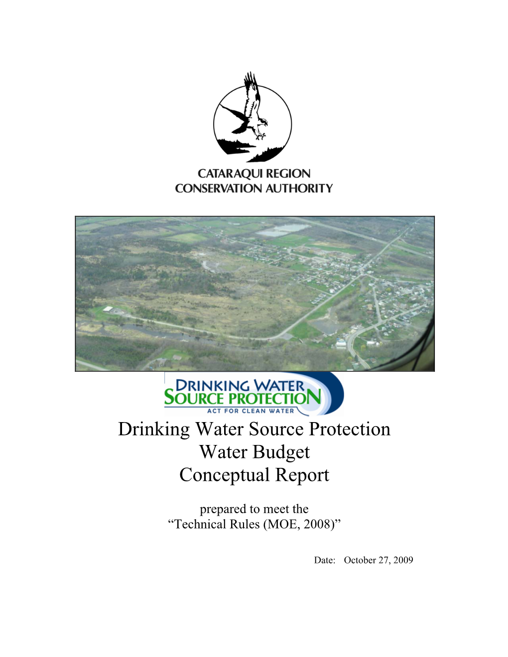 Drinking Water Source Protection Water Budget Conceptual Report