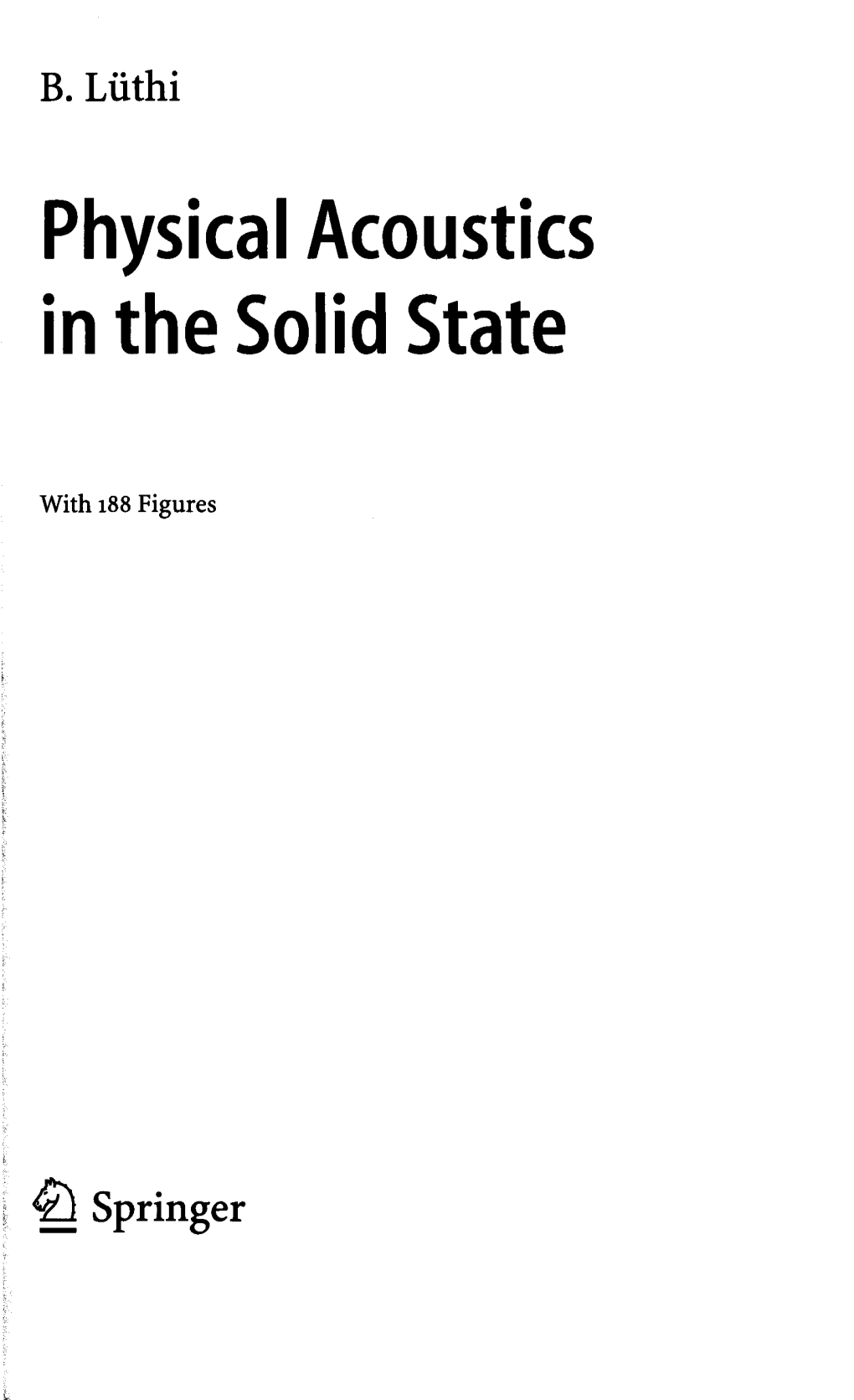 Physical Acoustics in the Solid State