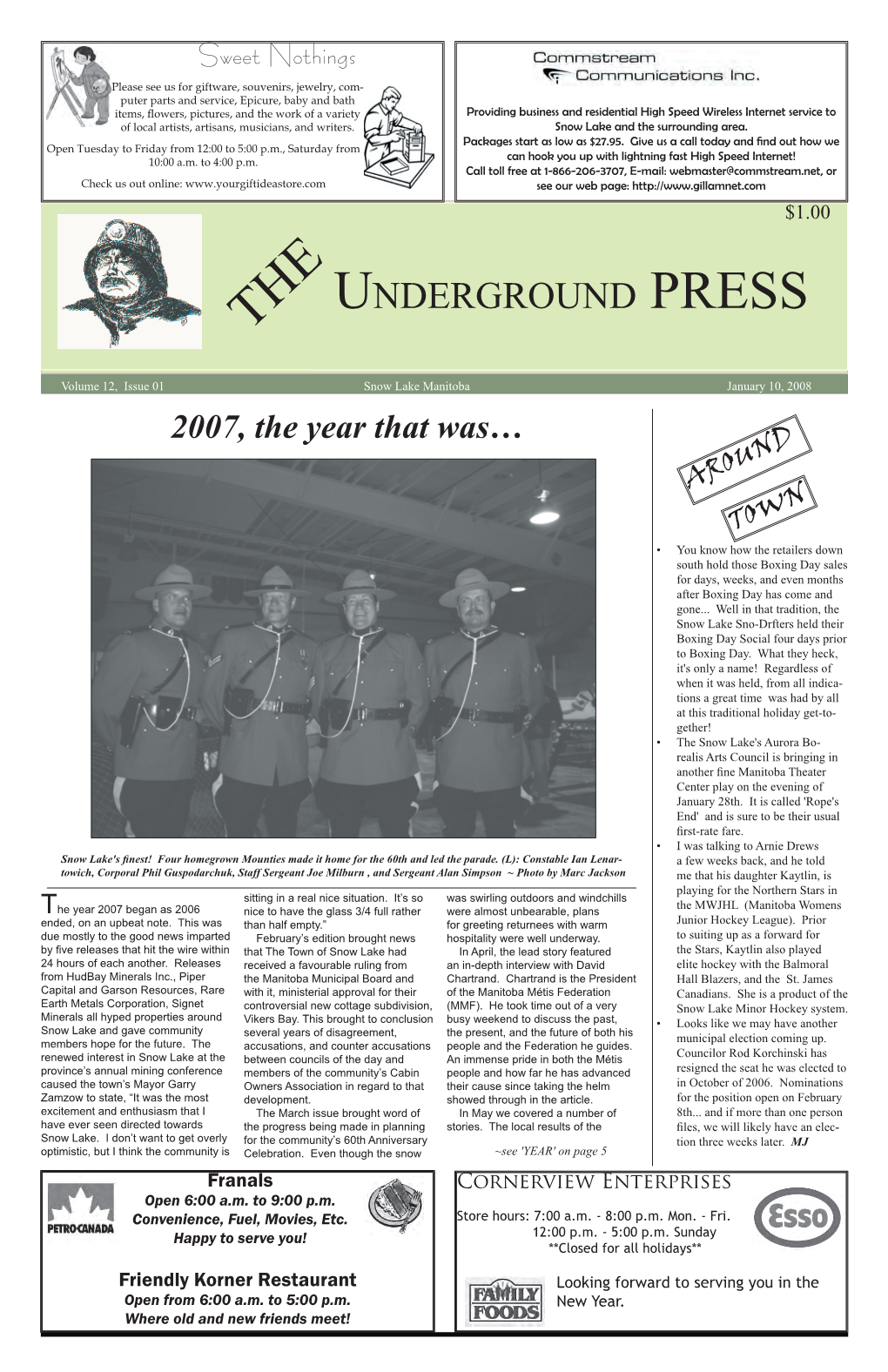 Underground PRESS January 10, 2008 Editorial Boxing Day with the Beckings