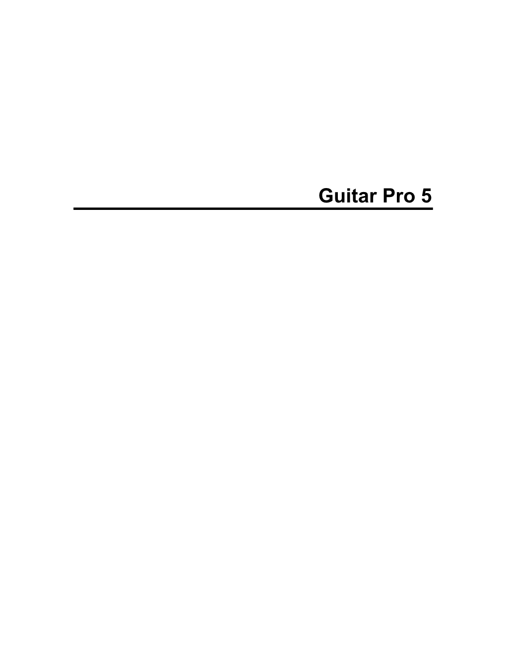 Guitar Pro 5