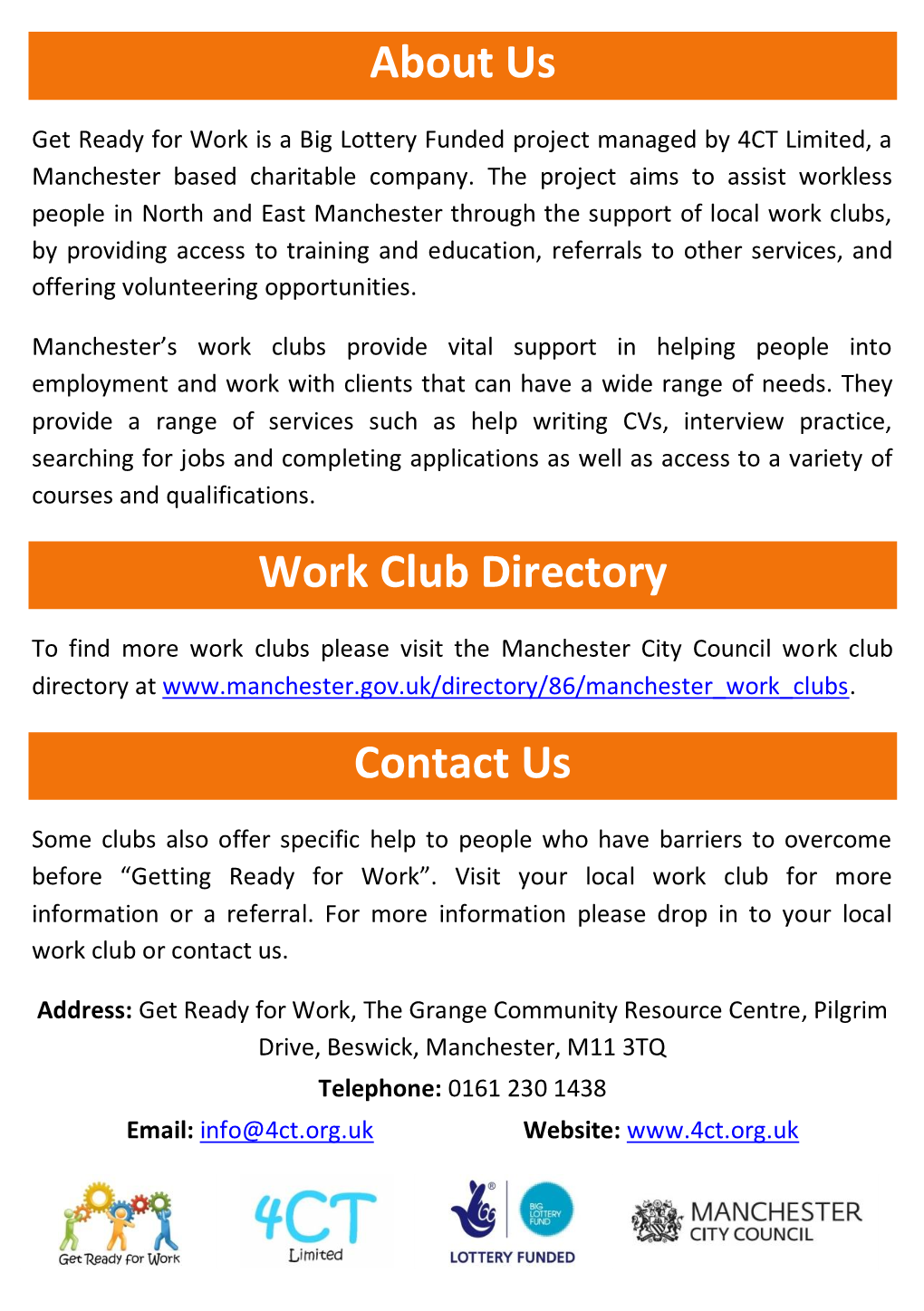 About Us Work Club Directory Contact Us