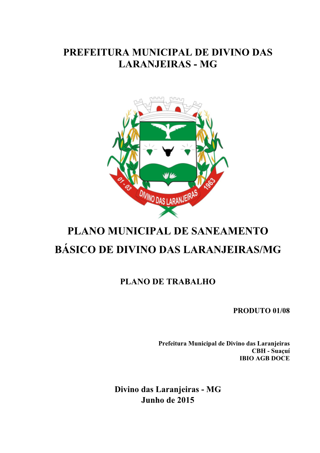 Plano Municipal De Saneamento Básico De Divino Das Laranjeiras/Mg