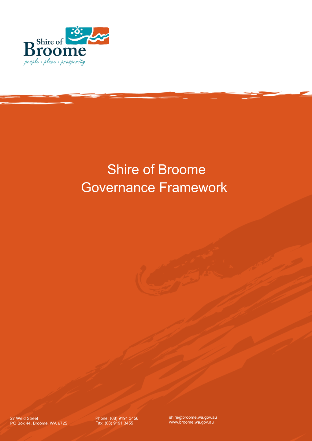 Shire of Broome Governance Framework